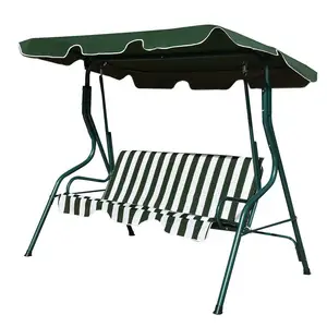 3 Person Outdoor porch garden Patio Swing bed hanging Chair with Canopy Shade