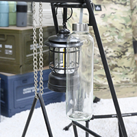 YEKEA Vente en gros Bouteille d'eau en verre borosilicate transparente de 750 ml avec logo personnalisé, couvercle et bande de protection