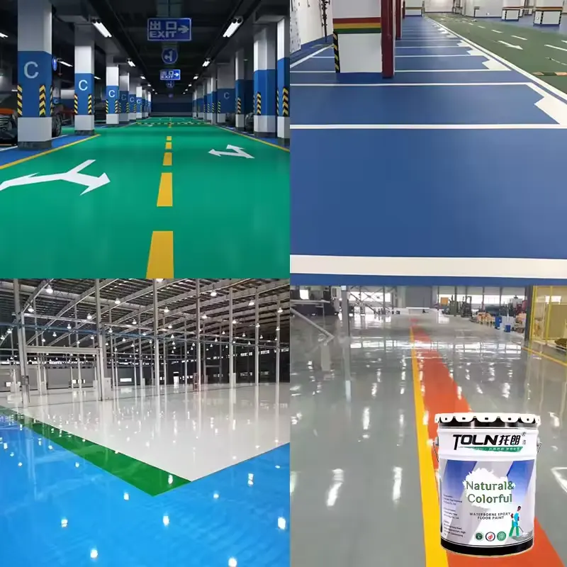 Waterborne Concrete Floor Paint Coating Solvent-free Epoxy Transparent Top Coat Paints for Garage Floor coating