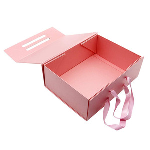 Custom Logo Luxury Cardboard Packaging Collapsible Folding Magnetic Gift Box With Ribbon for <b>Clothes</b> - Product Image 3