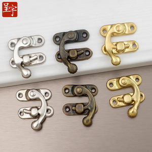 A026 Hebilla de cierre con forma de cuerno, chapada en bronce, para bolsos y cajas decorativas - Product Image 1
