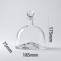 Bouteilles en verre cristallin transparent de haute qualité pour Tequila, Brandy, Whisky, Vin, 700 ml, vides, avec bouchon en liège, logo/couleur personnalisés