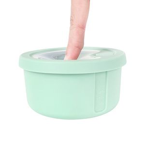 Nhà Máy Bán buôn cấp thực phẩm niêm phong hộp lưu trữ Hộp Ăn Trưa bé Snack Silicone thực phẩm container với nắp - Product Image 2