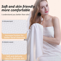 Serviettes de bain compressées en gros, serviettes de bain jetables de haute qualité à motif perlé