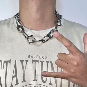 펑크 오웬스 펜타클 목걸이 힙합 티타늄 스틸 펜타그램 빅 초커 목걸이 남녀 공용 선물 - Product Image 4