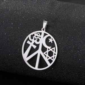 Myshape liontin simbol tanda perdamaian untuk kalung anting-anting harmoni dan Amulet religius Perhiasan Stainless Steel - Product Image 1