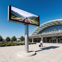 Écran LED mural extérieur P4.81, étanche IP66, faible consommation d'énergie, haute luminosité, armoire 1000x1000mm, affichage numérique HDR10+ pour la lumière du soleil