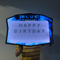 Night Club Lounge LOGO personalizado botella glorificador VIP pantalla letras tablero acrílico mensaje marquesina signo resplandor LED botella presentador
