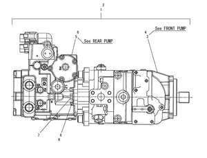 อะไหล่หมายเลข 4223-40000-0 รุ่น 11114566 สำหรับรถบดถนน Sa-kai SV540T SV252 ปั๊มไฮดรอลิก - Product Image 2