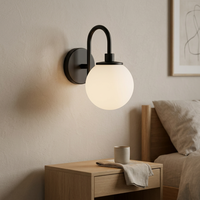 Applique murale moderne minimaliste en verre, lampe murale en métal, style nordique, pour chevet ou couloir