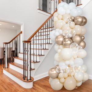 Palloncini Beige, Bianchi, <span class=keywords><strong>Oro</strong></span>, Metallizzati e Trasparenti da 12 Pollici per Ragazze, Matrimoni e Anniversari - Product Image 6