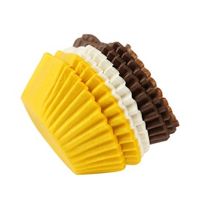 Joinhot Boat Shaped Paper Cupcake Liners 100 Pcs Yellow White Brown Disposable Cake Decorating Supplies - Product Image 5