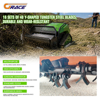 Mesin Pemotong Rumput Multifungsi 4-Tak Industri, Hybrid Diesel-Listrik, Remote Control, Beroda Rantai, Teleskopik Tanpa Kabel, 800mm 900mm