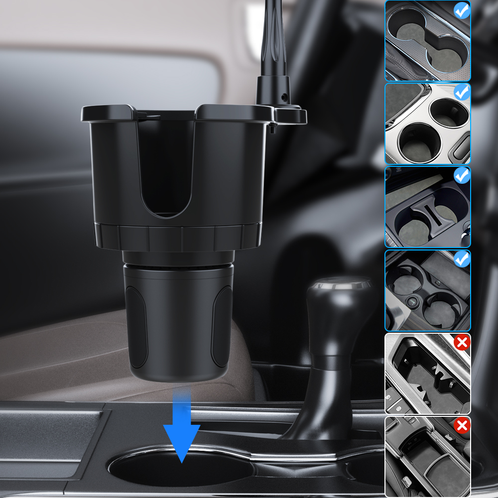 GreatYYT Luxury Interior Car Cup Holder - Adjustable Phone Beverage Holder (Model HS208) for Tesla M