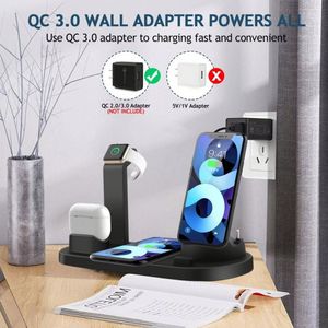 Customization 15W <b>Wireless</b> Charger Foldable 6 in 1 Phone Charging Station Magnetic Stand for Phone/Watch/Earphones - Product Image 5