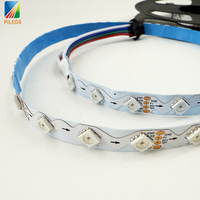 Dual Signal DC12V LED S Type зигзаг WS2815 Адресуемая RGB светодиодная Пиксельная лента 8 мм RGBIC обрезная медная Светодиодная лента для жилых помещений
