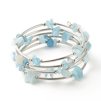 Bracelet en éclats d'améthyste naturelle avec fil métallique, pierres de guérison, bracelets en cristal violet pour cadeau