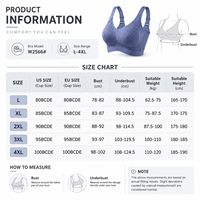 Soutien-gorge sans fil côtelé bleu chiné SHANGBINI, grande taille, décolleté plongeant, confort optimal, panneaux collés, logo personnalisé OEM, fabrication en usine