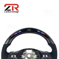 Volant de voiture en fibre de carbone avec LED RPM pour Volkswagen MK6 Golf 6 Golf 7 GTI R MK5 MK7 R Tiguan Jetta Polo Passat CC Touareg