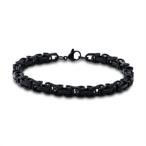 Custom Gold Plated Stainless Steel <b>Men</b> Bracelet Byzantine Chain Bracelets - Product Image 6