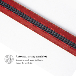 2024 Wholesale Genuine Leather <strong>Belt</strong> Luxury Business Men Black Adjustable Casual Automatic Buckle <strong>Belts</strong> - Product Image 2