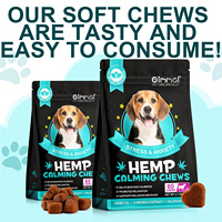 Oimmal ODM Hemp Calming Soft Chews untuk Anjing Rasa Daging Sapi, Suplemen Kesehatan Hewan Peliharaan untuk Relaksasi Herbal