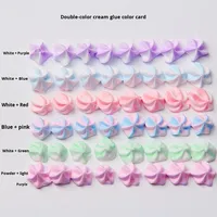 Lem krim asli 12 warna untuk kotak alat tulis DIY & casing ponsel ramah lingkungan bahan tanah liat dengan desain mulut bunga