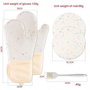 Guantes de Silicona Resistentes al Calor con Almohadillas y Agarraderas para Cocina, Repostería y Cocción - Product Image 4