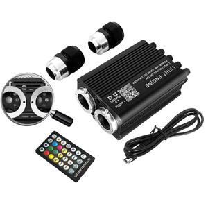 Kit de lumière à fibre optique LED RVB 32W Twinkle <span class=keywords><strong>Starlight</strong></span> & Shooting Star Headliner avec RGBW émettant des couleurs Compatible APP - Product Image 1