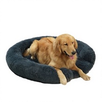 Coussin pour chien, lit rond pour chien, nid pour animaux de compagnie, lit pour animaux en peluche longue, lit chaud pour l'hiver, modèle M22, nouveau produit