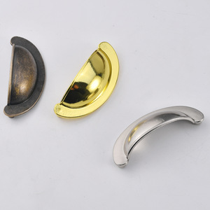 Antique Style Zinc Alloy <b>Drawer</b> <b>Pulls</b> Semi Circular Cabinet Hardware Silver Black <b>Gold</b> Bronze Durable Traditional Design - Product Image 2