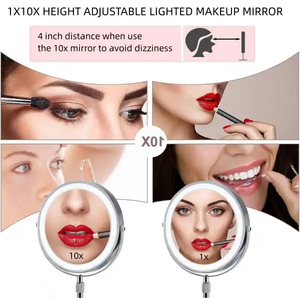 8 inch Chiều cao có thể điều chỉnh đứng dẫn ánh sáng gương - Product Image 4