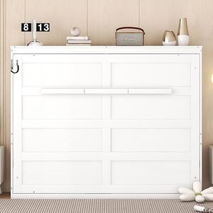 <span class=keywords><strong>Lit</strong></span> Murphy pleine grandeur avec rangement, <span class=keywords><strong>lit</strong></span> <span class=keywords><strong>mural</strong></span> gain de place, cadre de <span class=keywords><strong>lit</strong></span> moderne pliable pour chambre à coucher, chambre d'amis, petits appartements, blanc - Product Image 3