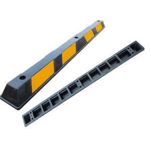 Butoir De Stationnement Caoutchouc Jaune/noir - Cales De Roue Pour Garage, Camping-car, Remorque
