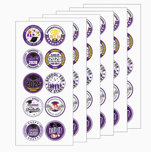 Autocollants de décoration de fête de remise des diplômes DAMAI 2026 – Autocollants pour gâteaux, cadeaux et scellés d'enveloppes - Product Image 3