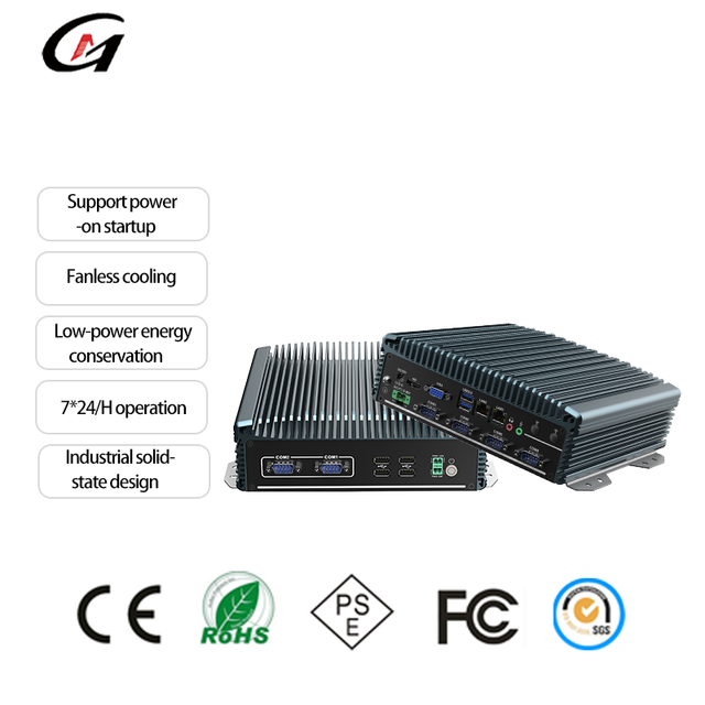 Industrial Fanless Embedded Mini Computer Aluminum Case Numerous IO Ports Wide Temperature Ruggedly Continuous Supply Mini PC