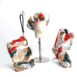 Bottes pour femmes en gros avec fourrure à la cheville, bottes pour femmes en fourrure de raton laveur - Product Image 1