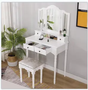 अस्पायर 2023 घर फर्नीचर सेट आधुनिक सफेद MDF आपा डेस्क ड्रेसर ड्रेसिंग टेबल के लिए सेट