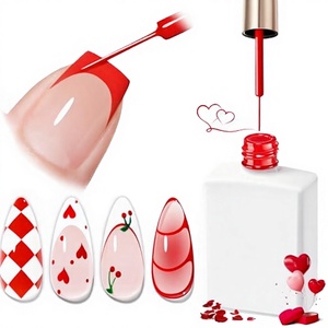 Esmalte de Uñas en Gel UV con Punta Francesa Roja Modelones, 15 ml, Esmalte de Uñas en Gel para Manicura Profesional, Regalo para Mujer - Product Image 3