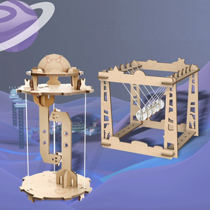 DIY Peinture Enfants STEM Science Éducative Exploration Physique Interactive 3D Puzzle Kit de Construction Jouet en Bois - Product Image 4