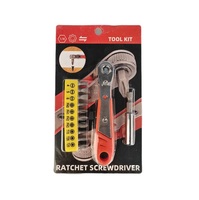 Jeu de tournevis à cliquet magnétique 12-en-1, pour visser et réparer dans les espaces restreints - Kit d'outils manuels compact, outil manuel