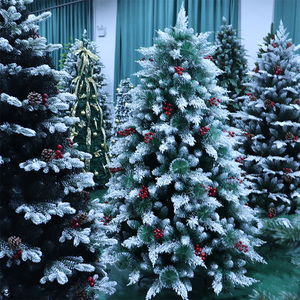 2026 New Hot Selling 180CM Lifelike Artificial Artificial Christmas <b>Tree</b> and Decorations with Dense Needles Red Berries - Product Image 2