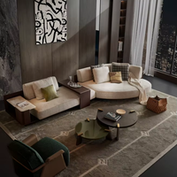 Sofá Modular Convertible de Tela con Diseño Exclusivo, Nueva Colección de Materiales 2025, Conjunto de Sofás para Sala de Estar, Villa, Escuela