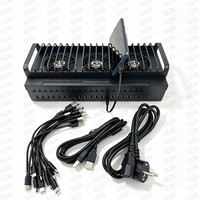 Caja de Servidor para Mininación de Monedas con WIFI y Software Gratuito, 110V 220V, con 60 Puertos USB HUB, Caja de Mininación de 20, 40, 60, 80 Puertos USB para Clics