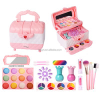 Lucky Toys Jouets En Gros Kit De Maquillage Dressup Set pour Filles Coloré Princesse Sac Rose Miroir Rouge À Lèvres Ombre À Paupières Vernis À Ongles