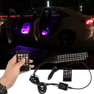 5050 véhicule ambiante décoration intérieure de voiture de lumières d'ambiance led lampe lumière de musique de voiture - Product Image 6