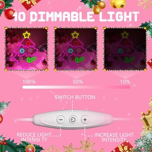 Christmas tree LED neon indoor hanging wall decoration party shop <b>window</b> sign indicator <b>light</b> luminous sign Christmas <b>light</b> - Product Image 4