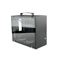 MANMU Factory MicroATX ITX PC Case Cheap Price Mid Tower with RGB Fans USB 2.0 Side Panel Aluminum Alloy Computer Cases Towers