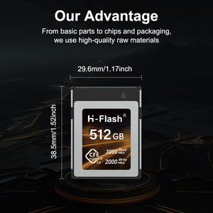 H-Flash Original <span class=keywords><strong>CFexpress</strong></span> Tipo B Tarjeta 128GB 256GB 512GB hasta 1750 MB/s Tarjeta de memoria PROFESIONAL Tarjeta CFe para video HD 8K - Product Image 5