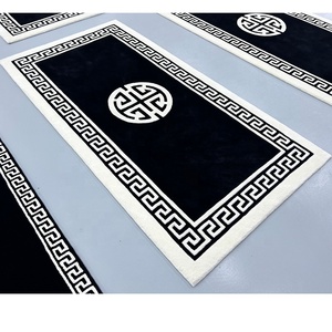 <span class=keywords><strong>Tappeto</strong></span> di Lusso in Lana e Seta di Alta Qualità, Design Bianco e Nero per Camera da <span class=keywords><strong>Letto</strong></span> - Product Image 6